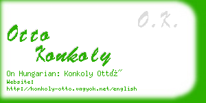 otto konkoly business card